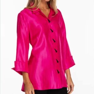 NWT Multiples A-Line Swing Top Fuchsia Size Large